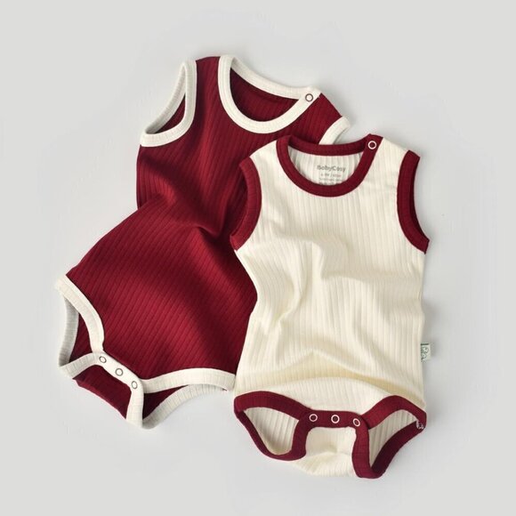 BabyCosy Other - %100 Organic Ribana 2 Pcs Baby Short Sleeve Body Set